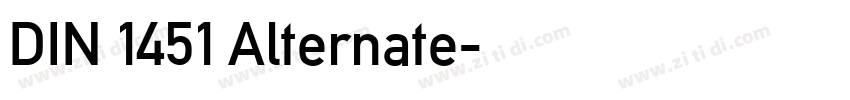 DIN 1451 Alternate字体转换